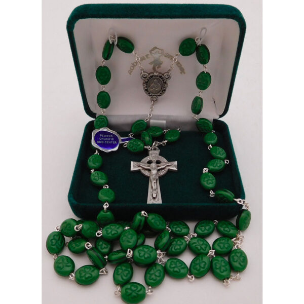 Shamrock Rosary / Pewter