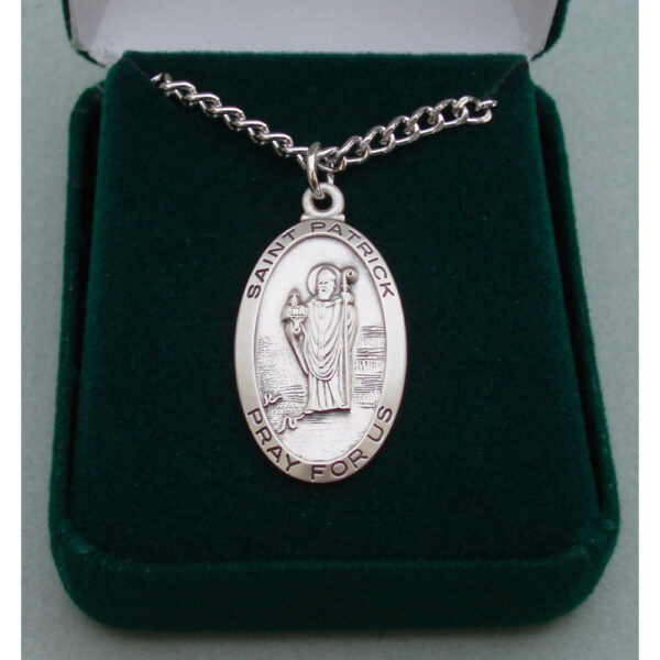 St. Patrick “Pray For Us” Medal / Sterling